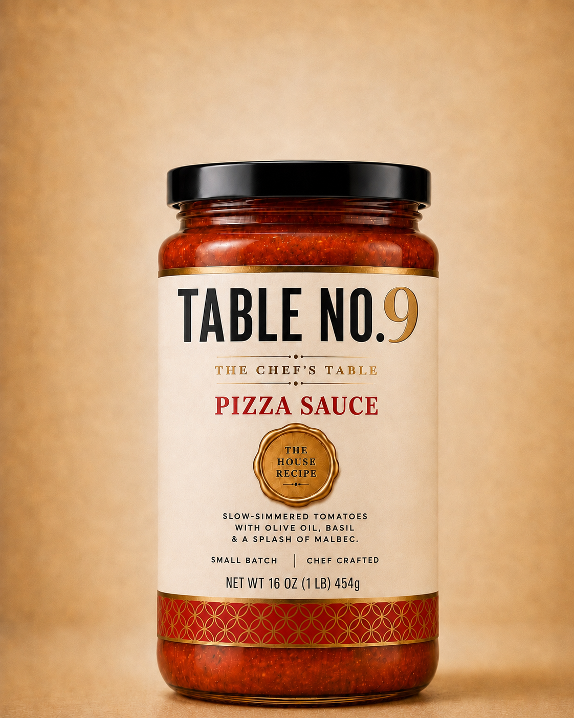 Table No.9 Pizza Sauce, 16 oz (1 lb) 454g